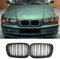Jinpengyong E46 Kühlergrill Passend für BMW 3er E46 4 Door 1998-2001 PRE Grill Nieren Glanz Schwarz Doppelsteg Sport Kühlergrill (Nicht geeignet für 2 Türen) (For 3er E46 4D 1998-2001 PRE)