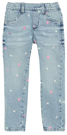 Jeans Treggings/Skinny Fit/Mid Rise/Skinny Leg/mit Stickerei hellblau 104/REG