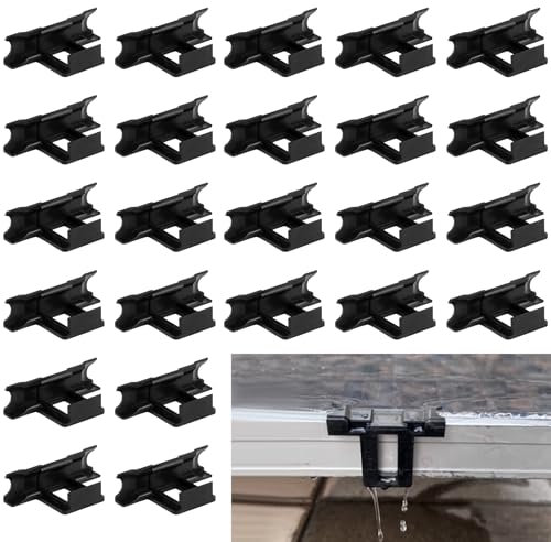 24 Stück Solarpanel Wasserablauf Clips 30mm, Schlammentfernungsclips, 30mm Entwässerung Clips PV Module Reinigung Klammer für Solarmodule Solar Zubehör Solar Panel Water Drain ClipsZubehör