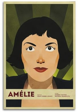 ZPAOWUFB Poster des Films Amelie, dekoratives Gemälde, Leinwand, Wandposter und Kunstdruck, moderne Familienschlafzimmer-Dekoration, Poster, 30 x 45 cm