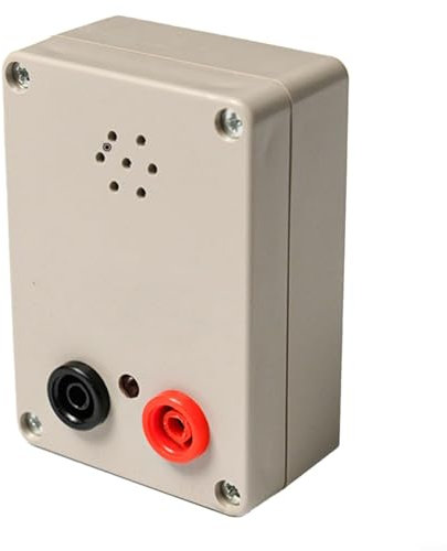 9V Summer Kabelprüfer Durchgangsprüfer mit Akustischem Signal und LED-Anzeige für Elektrische Leitungen PCB Kabel Schalter Produkte 100 Dezibel Lautstärke Schwarz-Rot Klemmen Testgerät(A)