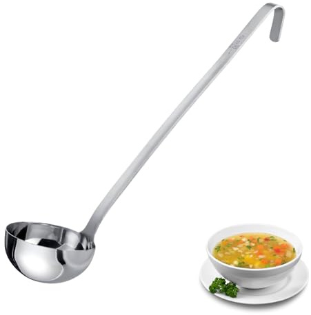 Westmark Schöpfkelle Pro – Kleine Edelstahl Suppenkelle für die Profi-Küche– Schöpflöffel für Saucen, Dressings & Co – Silber, Ø 10 cm, 250 ml