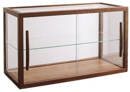 Bäckerei-Vitrine, Holz-Arbeitsplattenschrank mit Glastüren, Gebäckvitrine für Backwaren, Kekse, Dessert, Cupcake