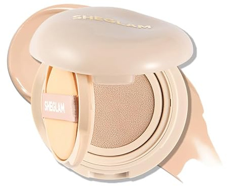 SHEGLAM Lock & Go Base de Maquillaje de Cojín de Larga Duración Mate Suave, Sin Peso, Resistente al Agua para una Base de Maquillaje Impecable - Chantilly