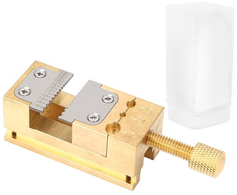 ANKROYU Professioneller Uhrenreparatur-Schraubstock aus Messing, Schmuckwerkzeug für Uhrmacher mit 0,2–1,5 mm Loch, kompakter Halter für Uhrzeiger, Räder, Stiftrohre, Wartung und R