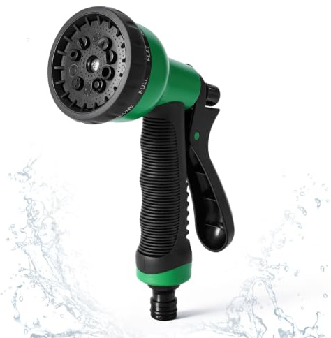 Jewan Pistolet d'Arrosage, 10 Modes de Pulvérisation Réglables, Pistolet Tuyau Arrosage Convient pour Le Jardinage, l'arrosage, la Douche, Le Lavage de Voiture, Les Soins des Animaux de Compagnie