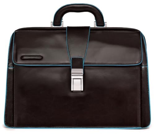 Piquadro Blue Square Borsa Dottore, Pelle, Mogano, 36 cm
