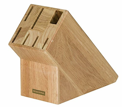 Tescoma 869506.00 Block Woody für 6 Messer und Schere/Wetzstahl, Holz, Beige, 24.8 x 10 x 19 cm, 1 Einheiten