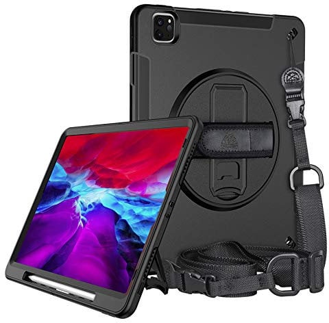 Gorilla Tech Shoulder Strap Rugged Case for Apple iPad Pro 12.9 inch 3rd Generation | Survivor Shock Proof Heavy Duty Cover with Stand, Adjustable Hand/Sholder/Neck Strap, iPad Shockproof Cases