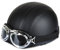 Annong Casque de Moto et Velo Bol Lunettes Retro Style de Vintage Cuir Harley Casque Moitié Helmets 54-60cm (Noir))