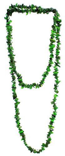 budawi-Ketten Chromdiopsid grüne Diopsid Splitter Kette Halskette ca. 90 cm lang ohne Verschluss