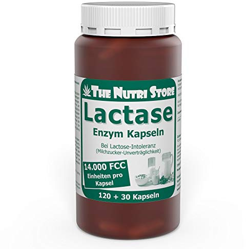 Lactase 14.000 FCC Enzym Kapseln 120 + 30 Stk. - bei Lactose-Intoleranz (Milchzucker-Unverträglichkeit)
