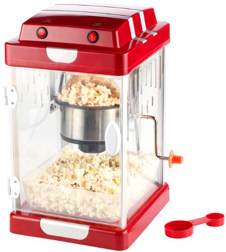 Rosenstein & Söhne Popcornmaschine: Retro-Popcorn-Maschine Movie im 50er-Jahre-Look (Popcornmaschine Retro, Design, Zuckerwatte)