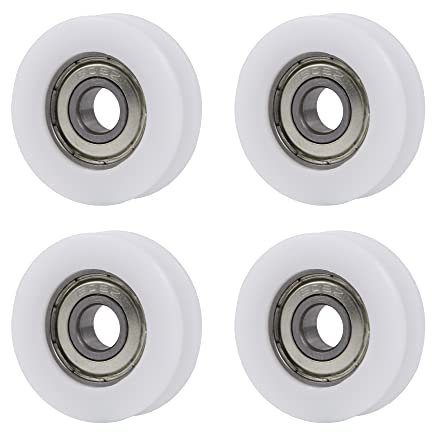 CNBTR U-Groove - Puleggia con cuscinetto in acciaio, confezione da 4 pz