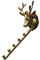TentHome Kleiderlüfter Wand Garderobenhaken Hirschkopf Wandhaken für 5 Kleiderbügel Platzsparende Kleiderstange Metall Dekohaken (Mit 5 Haken, Antik Bronze)