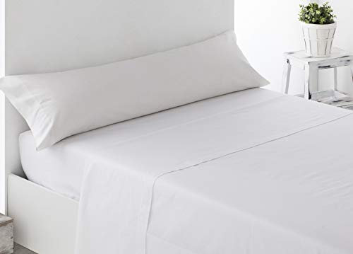 ENERGY COLORS TEXTIL - Excellent 150 - Juego SÁBANAS Completo 3 Piezas Verano Cama 150 x 190-200 cm (Blanco)