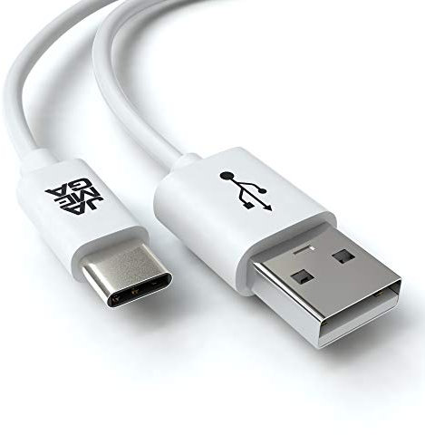 JAMEGA – 3m USB Typ C Kabel Weiß | 3A USB C Ladekabel und Datenkabel Fast Charge Snyc schnellladekabel kompatibel mit Samsung Galaxy S10/S9/S8+, Sony Xperia XZ, Huawei P30/P20