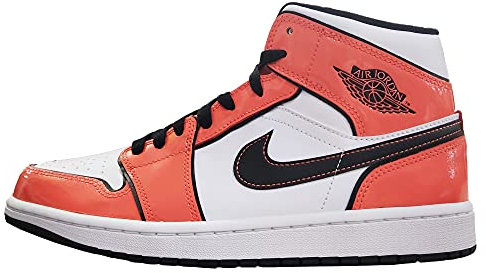 Nike Air Jordan 1 Mid DD6834-802 Herren-Sportschuhe, Orange/Schwarz-Weiß (Turf Orange/Black White)., Rasen orange/schwarz-weiß, 44.5 EU