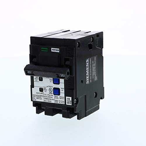 Siemens Q220AFCN Disjoncteur neutre 20 A 2 pôles type AFCI enfichable Noir