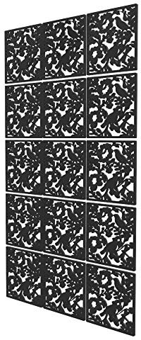 15 Pcs Raumteiler Groß - 121x202cm - Schwarz Trennwände Raumteiler Vogel Hängender Raumteiler für Schlafzimmer, Badezimmer