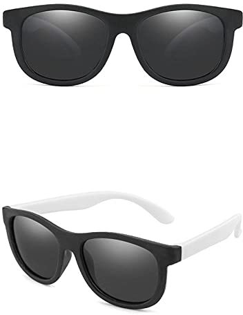 WQZYY&ASDCD Sonnenbrille Herren Damen Polarisierte Silikonrahmen Sonnenschutz Uv400 Brille-Bwg