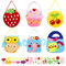 LIHAO Kinder Filz Bastelsets 6 Stück Nähsets Kinderspielzeug Filztasche Handtasche DIY Handwerk Geschenk für Weihnachten Mädchen