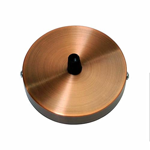 LEDSone Ceiling Rose Pendant Cable Grip Clamp Plate for Light Fitting Hanging Lamp,100mm Copper Colour Full Set UK Stock (Copper)