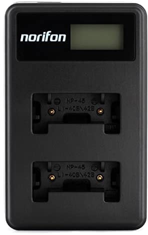 NP-45 Dual Channel LCD USB Charger for Fujifilm FinePix JX250, JX400, J38, J10, J20, JX520, JX580, JX300, JX680, JX370, JV200, JV100, JZ250, JZ100, JZ300, T550, T200, T350 Camera and More