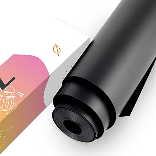 YRYM HT Vinylfolie Plotter 30.5cm x 427cm Selbstklebende Vinylfolie Plotter Rolle für Cricut, Cameo Cutter, Matte Black Selbstklebendes Vinyl für Schilder, Scrapbooking, Craft, Stanzen