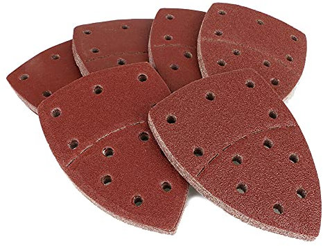 WSWJDW 60pcs Mouse Sanding Sheets Sandpaper Mixed 40/60/80/120/180/240 Grit, Fit For Bosch PSM 100A Detail Palm Sander