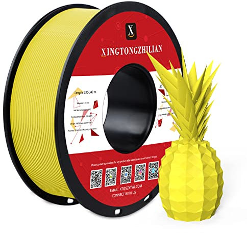 PETG+ Filament 1.75mm, PETG+ 3D Drucker Filament, Maßgenauigkeit +/- 0.02mm,3D Druck Filament Materialien für 3D Drucker, 1Kg/ 1 Spule Gelb