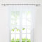 Delien Voile Gardinenschals 1 Stück Transparenter Einfarbige Vorhang mit Satinband Fensterschals Gardine mit Gewellter Saum mit Kräuselband BxH 500x100cm,Weiß
