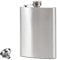 Hip Flask 8OZ, Hip Flasks for Women Men with Funnel, Alcohol Flask 304 Food Grade Stainless, Whisky Flask Fit for Hiking Party and Barbecue (Sliver)