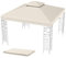 COSTWAY Toile de Rechange pour Pavillon de Jardin 3 x 3 M en Polyester Impérméable Haute densité 160g/m², Toile de Toit pour Pavillon Tonnelle Tente (Beige)