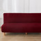 Surwin Seersucker Sofabezug ohne Armlehnen Stretch Armlose Sofabettüberzug Antirutsch Clic Clac Sofahusse Schonbezug Protector für Klappcouch Schlafsofa mit 2-3 Sitzplätzen (Rot,2 Sitzer)
