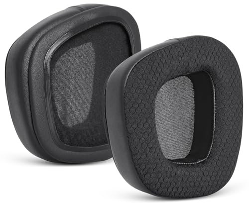 GVOEARS Ersatz-Ohrpolster für Corsair Void/Void Pro/Void Pro RGB/Void Pro RGB SE/Void Pro Elite/RGB Wireless Ohrpolster Gaming-Headsets, Netzgewebe mit weichem Protein-Leder (schwarz)