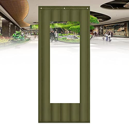ATRNA Türvorhang für Zuhause, wärmeisolierter Türvorhang Winter Oxford Abgeschnitten Hält Warm Türgitter-B||1.2 * 2.4m