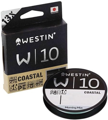 Westin W10 13 Braid Coastal Morning Mist - 150m geflochtene Schnur, Durchmesser/Tragkraft:0.128mm / 7.3kg