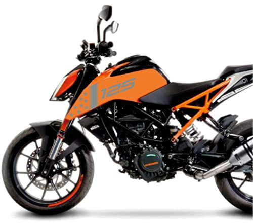 DualColorStampe Aufkleber kompatibel mit KTM DUKE 125 (2017-2020) DX-SX Zubehör Sticker Motorrad COD.M0173 (Grau)