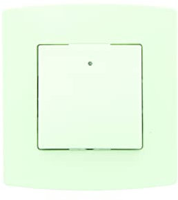 INTERRUPTEUR POUSSOIR ENCASTRABLE BLANC AVEC TEMOIN