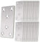 20PCS Flat Jointing Plate 100x50mm Straight Mending Plates Stainless Steel Support Flat Bracket for Repairing and Fixing Furniture (Silver)