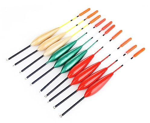 Toddmomy 10st Forelle Schwimmt Schwimmer Outdoor-angelsets Slip-Bobber Angeln Fische Treiben Angeln Schwimmt Holz Angel-Drift-kit Frühlingsangeln Floater Angelzubehör Hoher Auftrieb Pendeln
