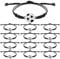 Aster 14 Stück Fußball Armband Kinder Sport Armbänder, Verstellbares Gewebte Freundschaftsarmband, Metall Fußball Charm Armbänder für Teenager Erwachsene Mädchen Jungen