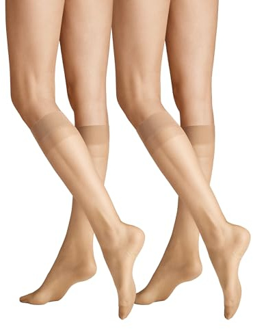 Hudson Damen Kniestrümpfe Simply Shine 15 2-Pack weich 15 Den