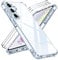 iVoler Anti Ingiallimento Chiaro Cover per Samsung Galaxy A35 5G con 3 Pezzi Vetro Temperato, Custodia Antiurto Trasparente per Assorbimento degli Urti con Paraurti in TPU Morbido Sottile Case
