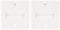 pro signal 22497av Brush Stripe Cable Entry Single Gang Wall Face Plate - White (Pack of 2)