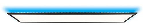 Brilliant Lampe Everett LED Deckenaufbau-Paneel 120x30cm schwarz WiZ-App Metall/Kunststoff schwarz 35 W LED integriert