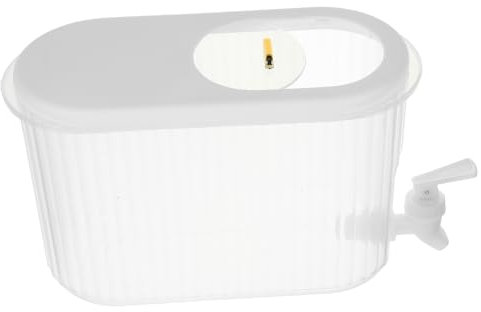 ABOOFAN Bierzapfanlage Wasserspender Getränkebehälter Für Partys Transparenter Getränkespender Brauen Wein Spender Milchspender Pool-party Weiß Saft Eimer Pp Kühlschrank