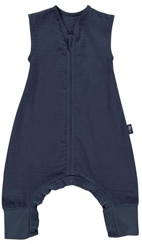 Set Alvi Schlafsack mit Füßen & Windel Blaubaer | Hautfreundlicher Schlafsack Baby & Kinder 100% Baumwolle | Reißverschluss mit Kinnschutz | Waschbar Bei 60°C | TOG 0.5
