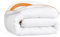 SONGMICS HOME Bettdecke, 200 x 135 cm Steppdecke, Steppbettdecke mit 8 Schlaufen, 300 GSM Decke, Einzelbettdecke, mit Karosteppung, wolkenweiß TDC011W01